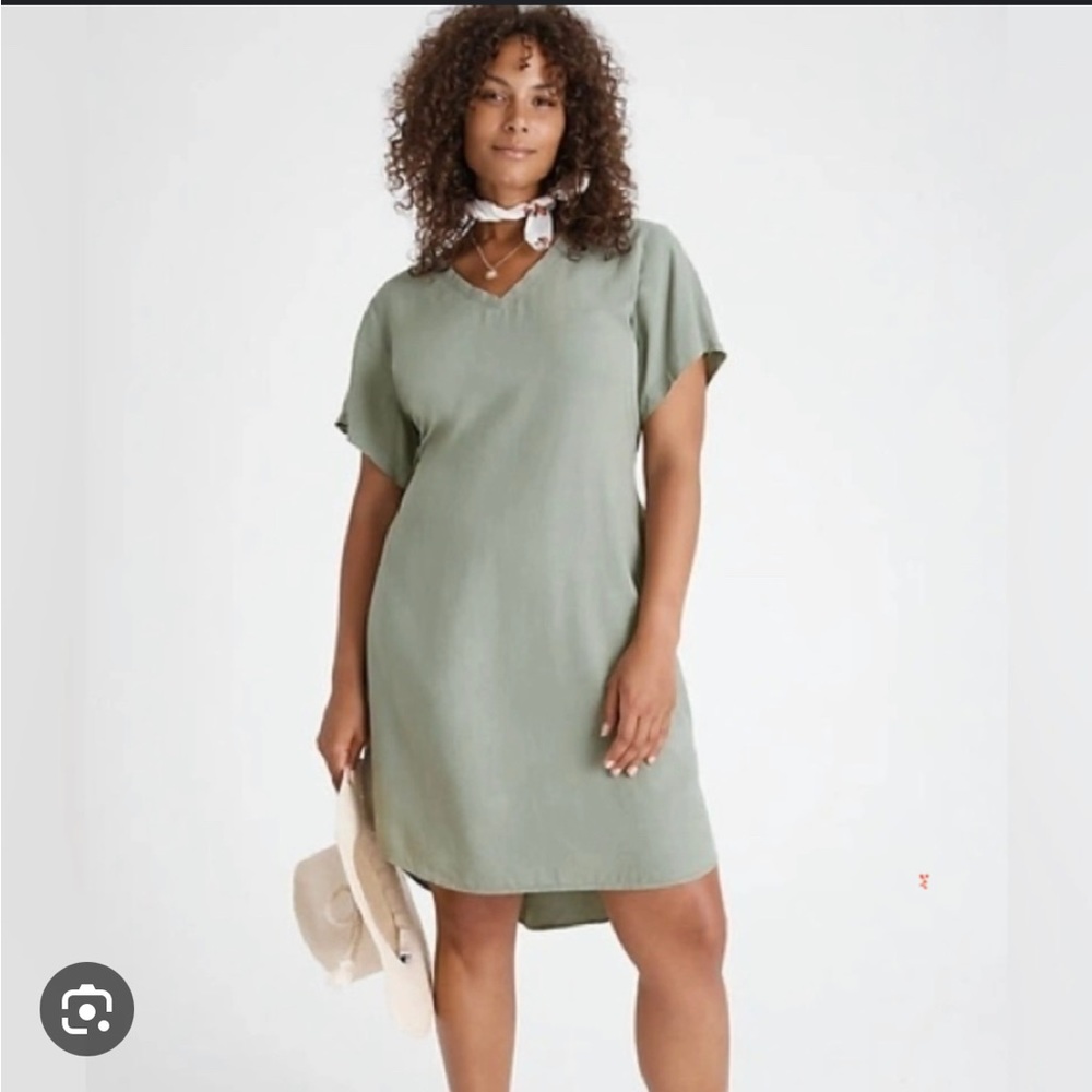 Cloth & Stone Liv green tie dress